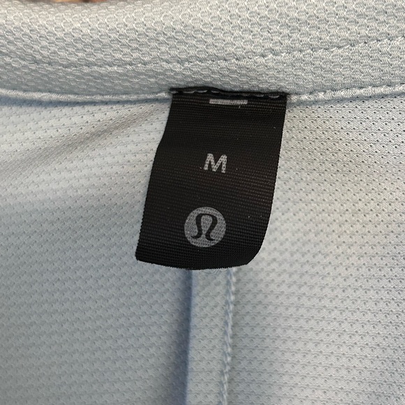 lululemon athletica ShowZero Classic Fit Blue Polo Shirt mens Medium M - Picture 7 of 7